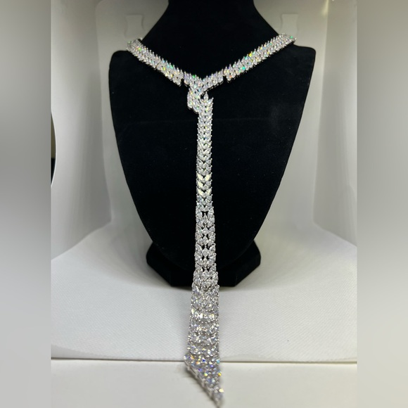 NextNecklace Marquise Cut Multi Row Necklace - Picture 6 of 6